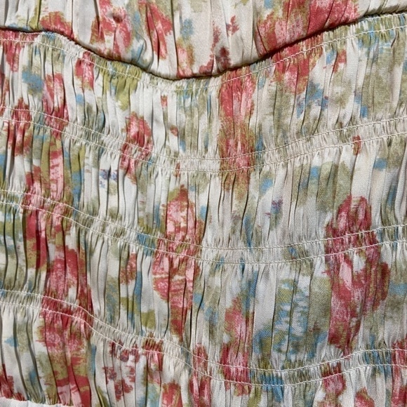 Free People Intimately Women's Smock It To You Bodysuit SMALL Creme Orange Snap - Picture 10 of 11